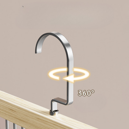 Space-Saving Wooden Multi-Hook Clothes Hanger