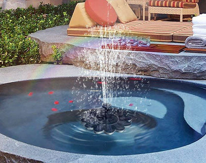 Solar-Powered Flower-Design Fountain – Water Feature for Garden, Ponds, and Pools