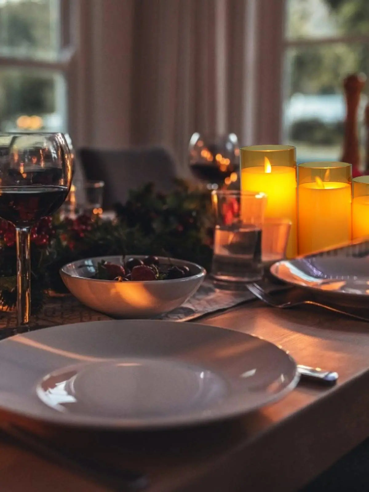Warm White LED Tealights With Flickering Effect For Festive Decoration