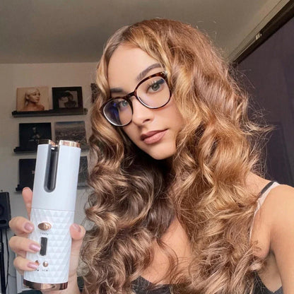 Cordless Hair Curling Iron – Wireless Styling Device for Perfect Curls