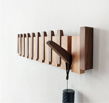 Decorative Wooden Piano Hook Rack for Clothes and Accessories