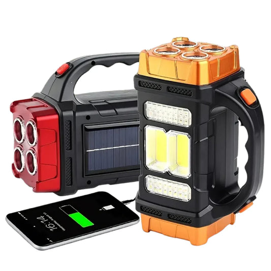 USB Rechargeable Emergency Flashlight with Portable Handle