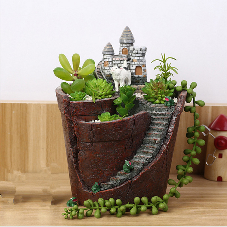 Succulent Decorative Flower Pot for Mini Gardens – Bonsai Planter for Micro Landscapes and Small Gardens