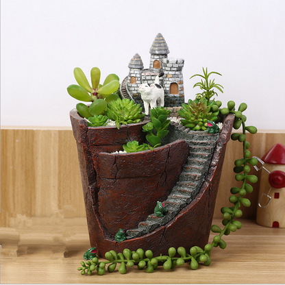 Succulent Decorative Flower Pot for Mini Gardens – Bonsai Planter for Micro Landscapes and Small Gardens