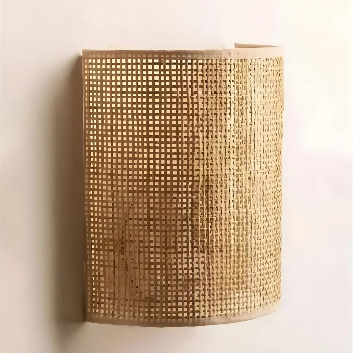Modern Woven Rattan Wall Lamp in Boho Style with Warm Light