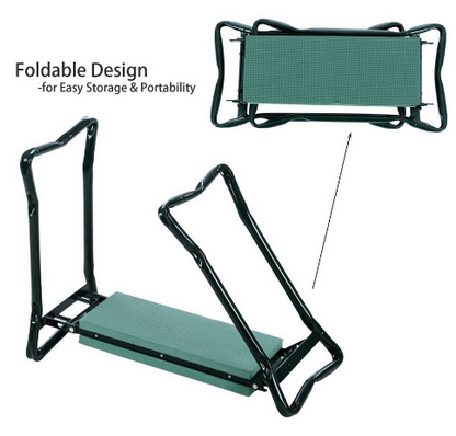 Garden Stool with Storage Bag – Foldable Seat and Work Area for Gardening