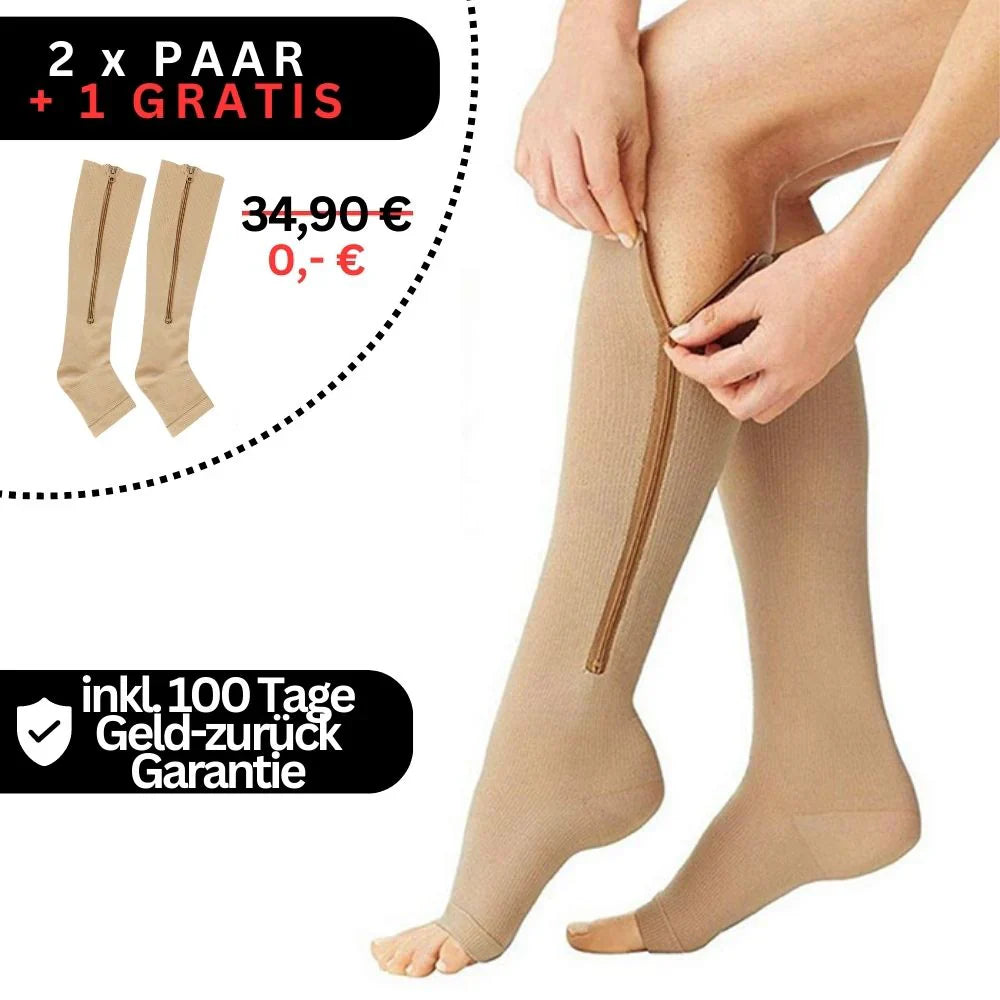 Compression Socks with Zipper for Comfortable Wear