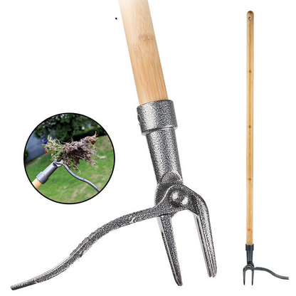 Weed Puller with 4-Claw Iron Head – Effective Garden Tool for Root Removal and Weed Control