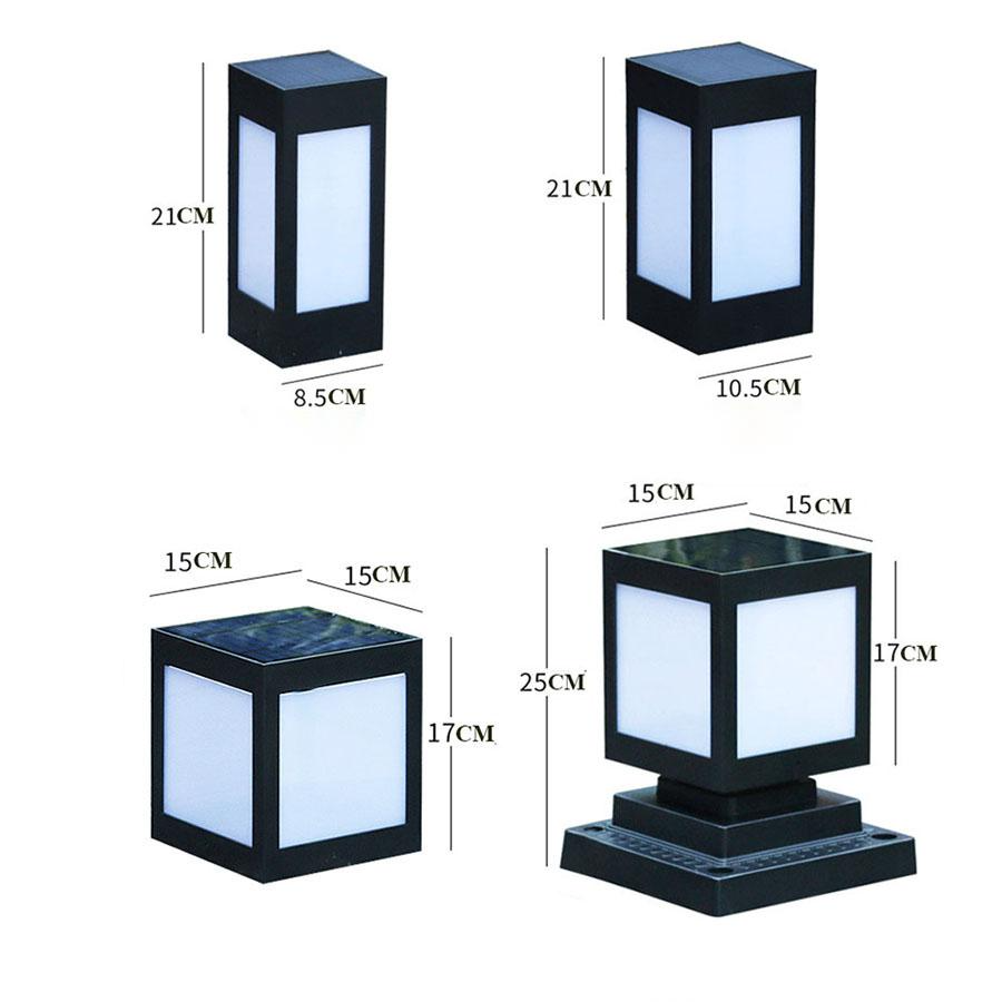 Solar-powered LED garden lamp in square design – modern outdoor lighting for paths and terrace