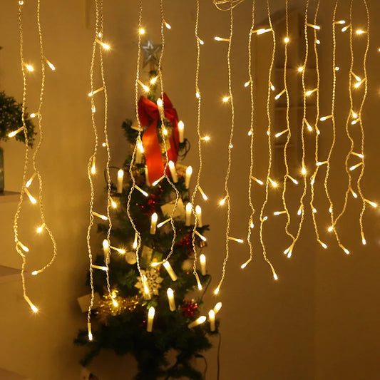 Atmospheric Icicle String Lights with Color Change and Remote Control