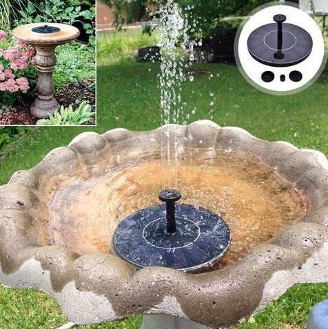 Solar-Powered Bubbling Fountain for Bird Baths – Water Sprinkler with Solar Panel