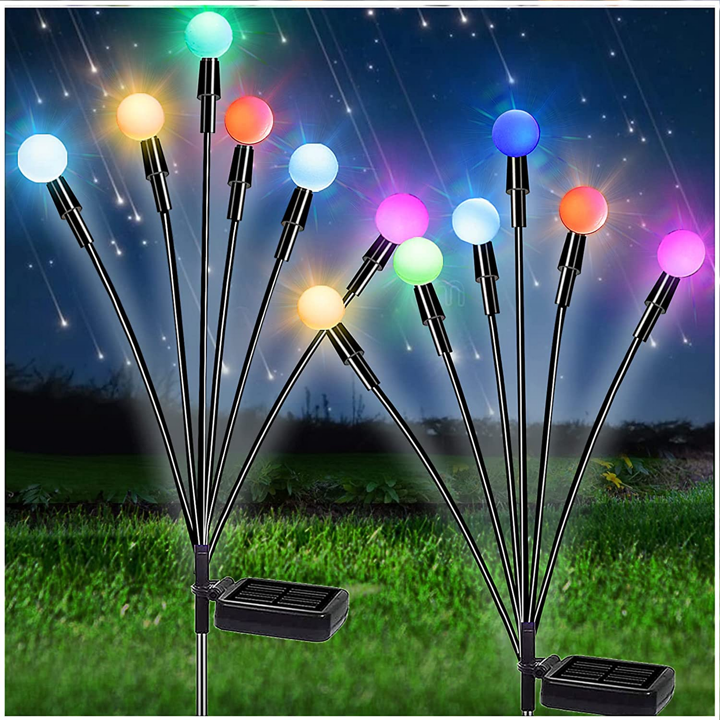 Solar Garden Lights with Flexible LED Balls – Waterproof Decorative Lights for Flower Beds and Paths in Outdoor Areas