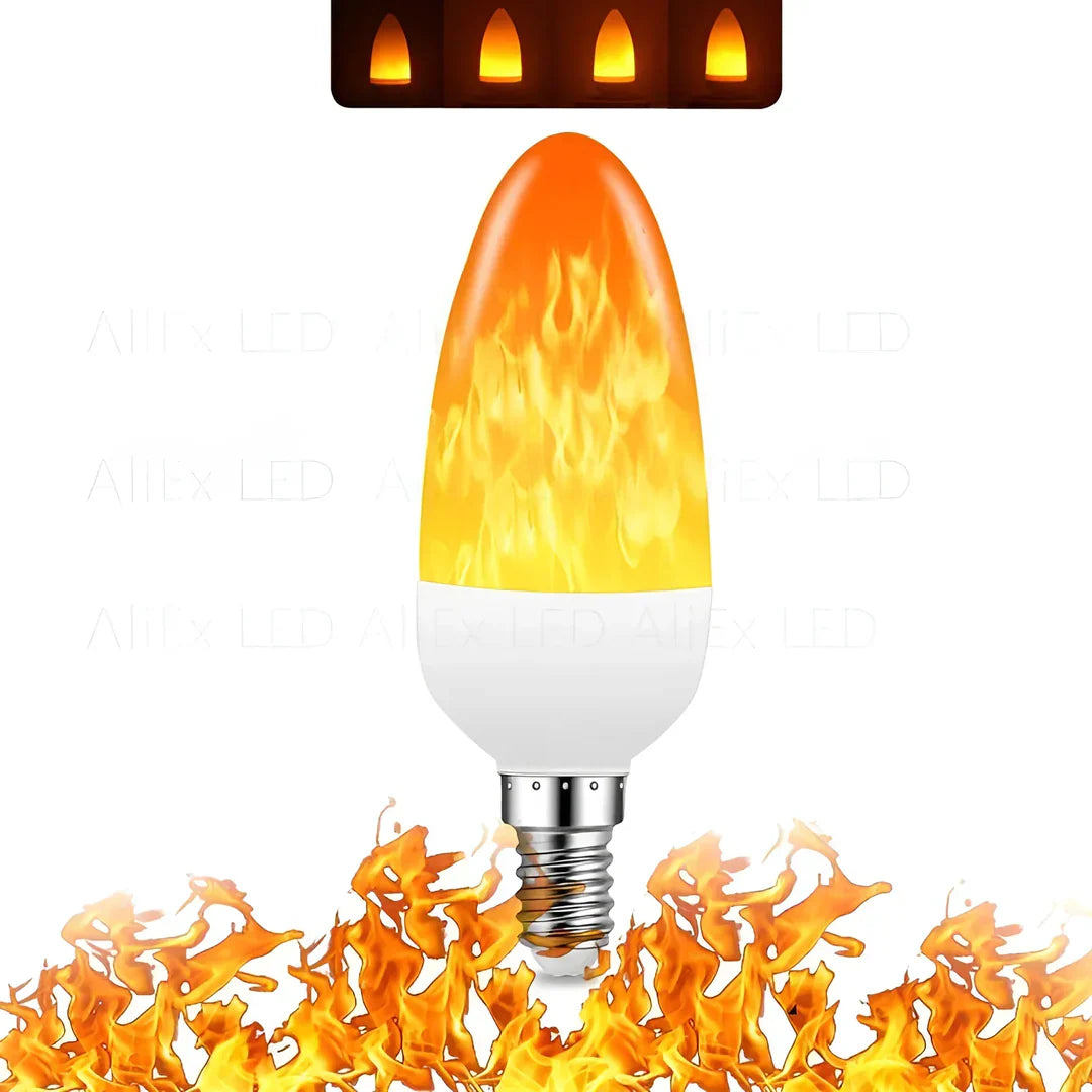 LED Flame Light Bulb – 9W Energy-Saving Lamp with Realistic Flame Effect