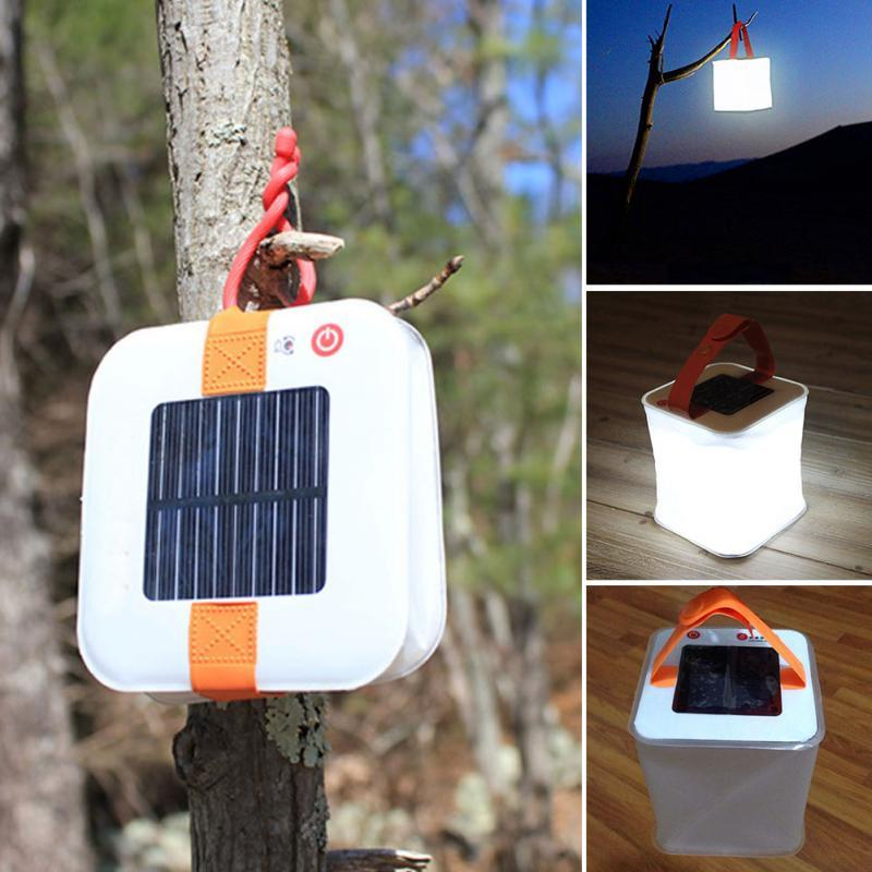 Solar-Powered LED Camping Lantern – Portable and Foldable Lamp for Outdoor Activities