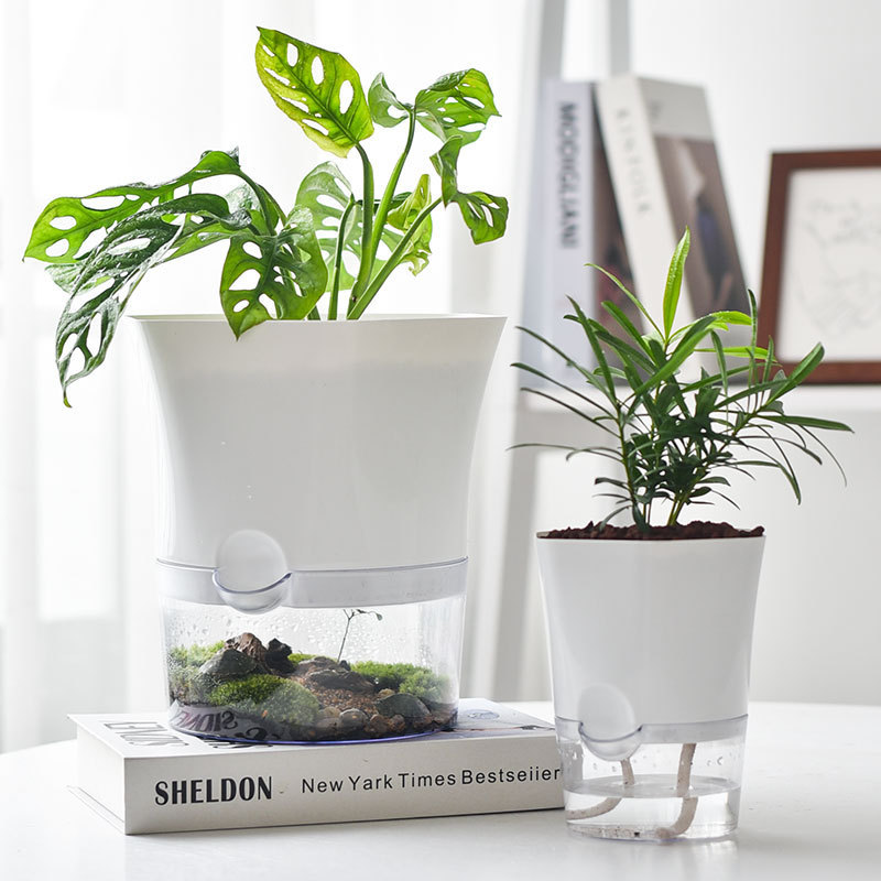Self-Watering Plant Pot with Water Reservoir – Ideal for Indoor Plants and Easy Care