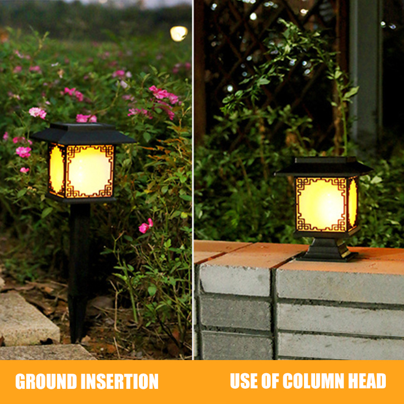 Solar LED Garden Lighting – Square Lamp With Warm White Light For Garden, Patio And Pathway Lighting