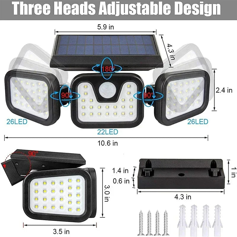 Solar-Powered Outdoor Wall Light with Motion Sensor