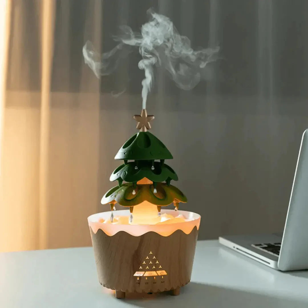 Christmas Tree Aroma Diffuser with LED Light and Timer Function for Festive Moments of Comfort