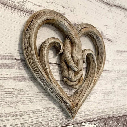 Heart Wooden Wall Decoration – Loving Decor Made from Natural Materials