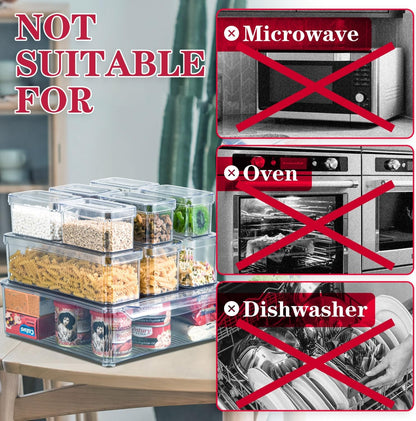 Stackable Refrigerator Organizer Set – 10 Storage Boxes for Better Organization & Freshness