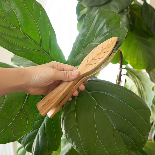 Wooden Plant Leaf Cleaning Tongs – Gentle Care for Leaves and Indoor Plants