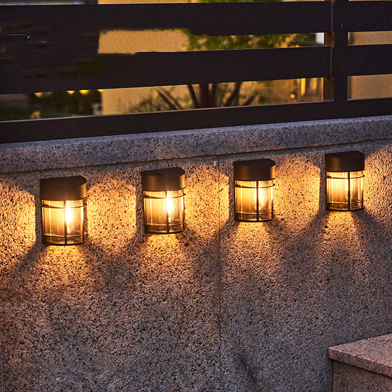 LED Outdoor Wall Light with Glass Grid – Weatherproof Garden Lamp for Patio, Balcony, and Entrance Area