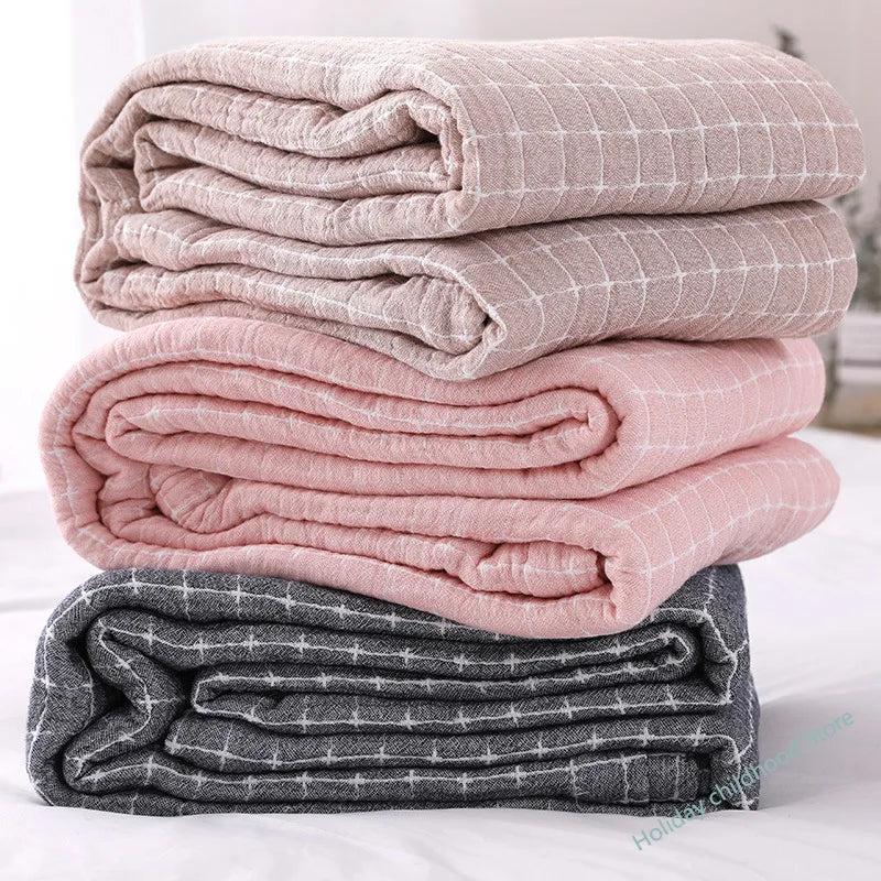 Soft Cotton Plaid Blanket – Ideal for Cozy Evenings