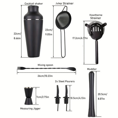 Premium Stainless Steel Cocktail Set – Complete Bartender Set for Stylish Drinks