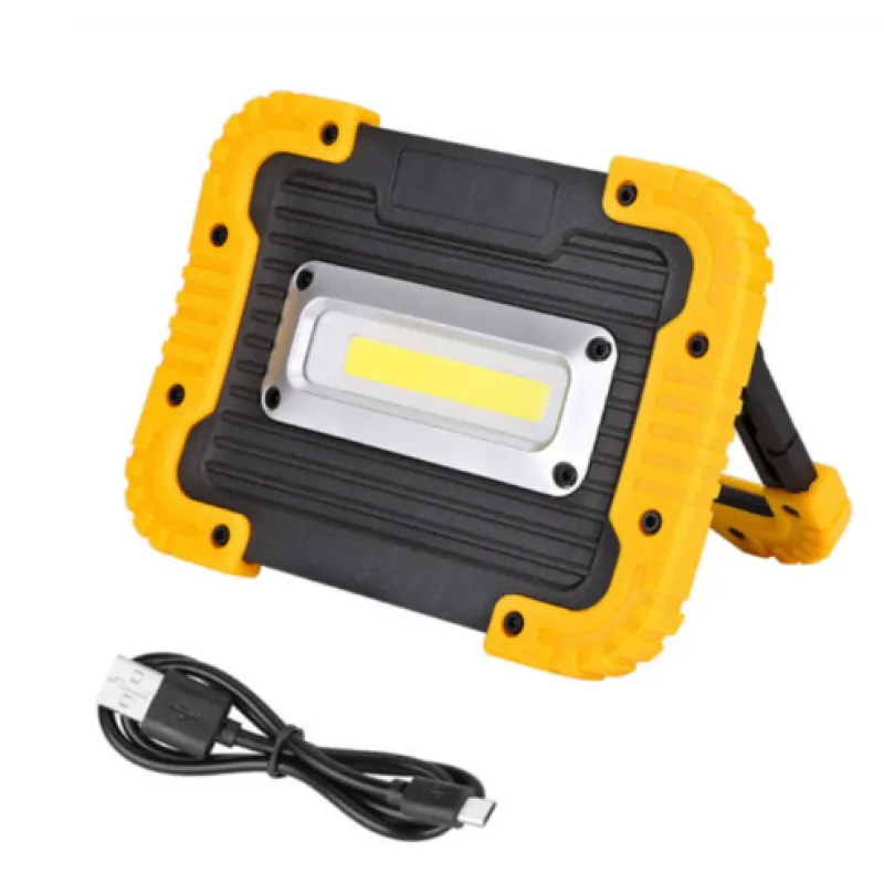 Portable LED Work Light – Rechargeable Work Lamp with USB Charging and Durable Rubber Protective Cover