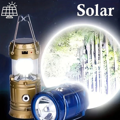 Solar Lamp for Camping with USB Charging – Portable LED Lantern for Outdoor Use and Emergencies