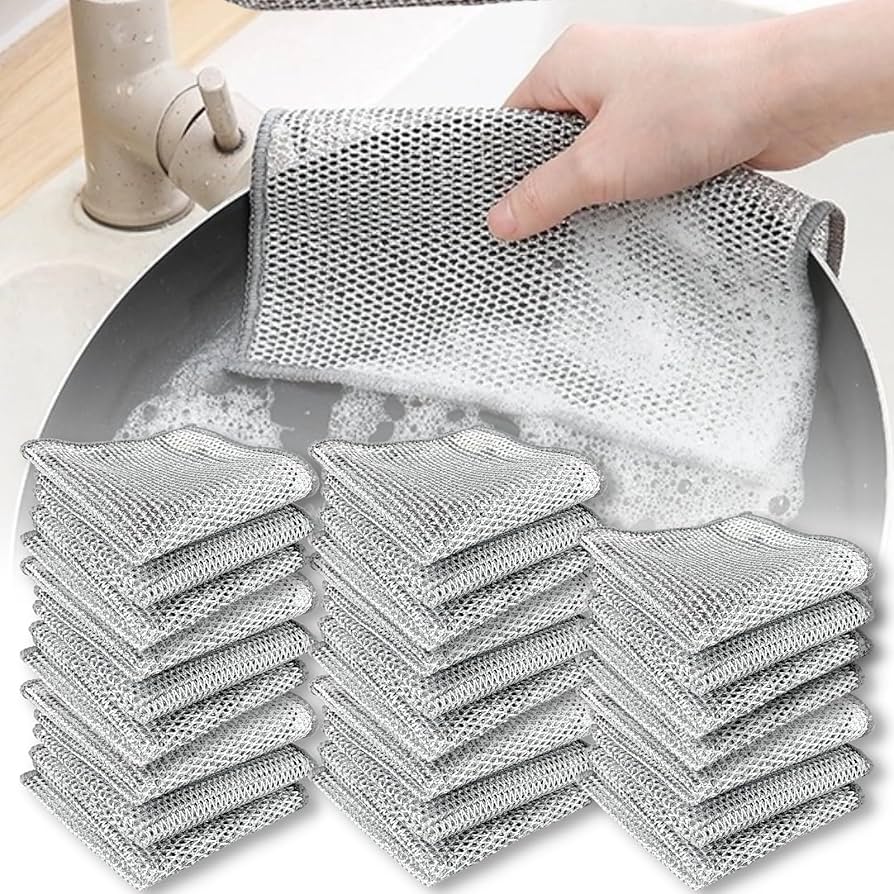 Hygienic Cleaning Cloth Made of Silver Wire