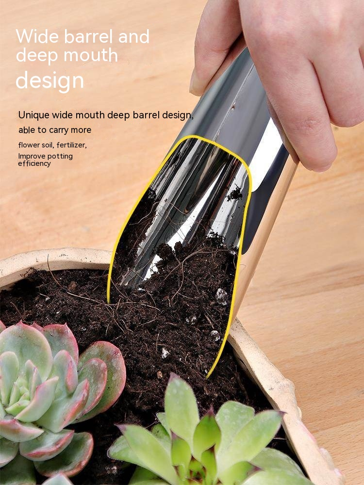 Durable Stainless Steel Garden Trowel – High-Quality Scoop for Potting Soil in the Garden and on the Balcony