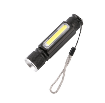 Magnetic LED Flashlight – USB Rechargeable Emergency Lamp with Carrying Strap for Outdoor Use and Workshop