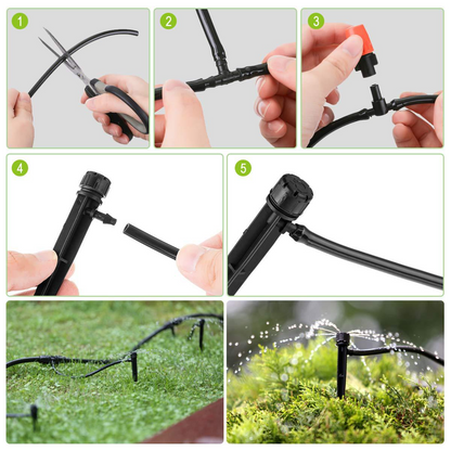 Automatic Drip Irrigation System Set – Efficient Garden Watering for Plants and Flowers