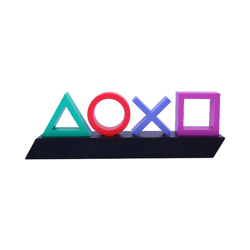 Gaming LED Lamp with PlayStation Symbols – Music-Reactive RGB Light for Gamer Bedroom Desk Decoration