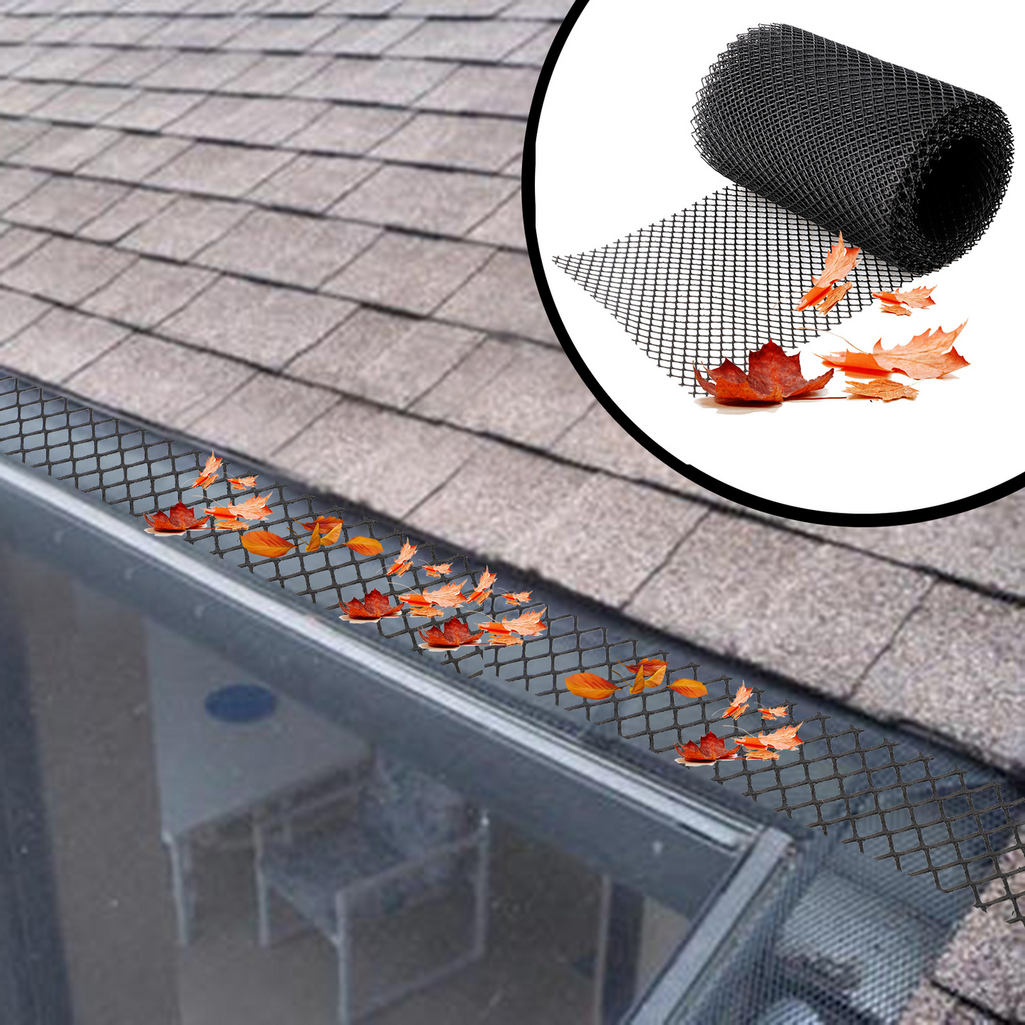 Gutter Protection Mesh – Plastic Leaf and Debris Guard for Easy Cleaning and Maintenance