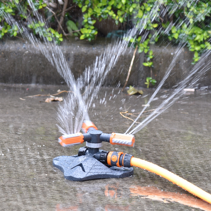3-Arm Rotating Garden Sprinkler – Efficient Watering Solution for Lawns and Gardens