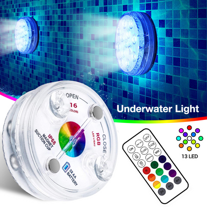 RGB LED Underwater Lighting with Remote Control – Color Changing for Pools, Bathrooms, and Ponds