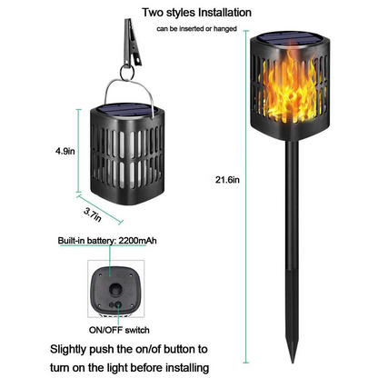 Solar LED Flame Lantern – Hanging Decorative Outdoor Lighting For Garden And Patio