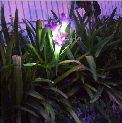 Color-Changing Solar LED Flower Lights – Lily-Shaped Garden Lights with Stake for Outdoor Use