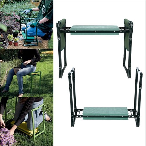 Garden Stool with Storage Bag – Foldable Seat and Work Area for Gardening
