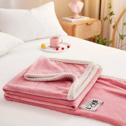 Cozy Pink Flannel Fleece Blanket – Soft and Warm Throw Blanket