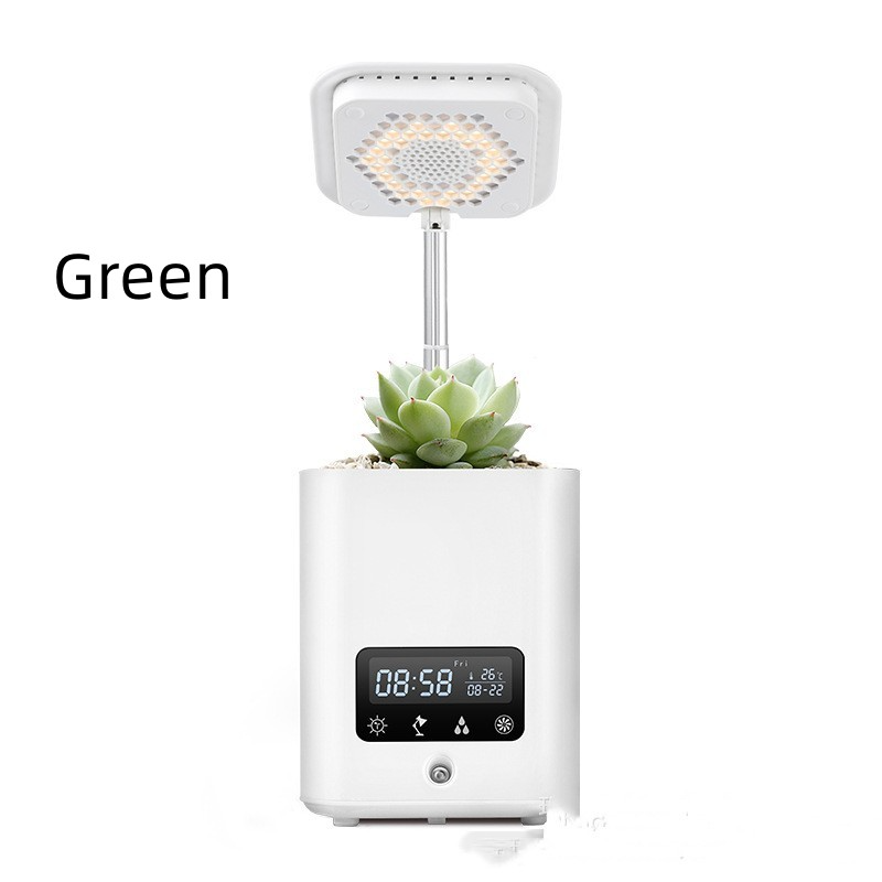 Intelligent Multifunctional Hydroponic Planter Pot with Calendar, Diffuser, and Desk Lamp for Optimal Plant Care