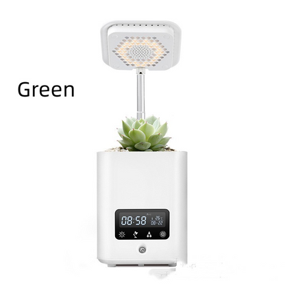 Intelligent Multifunctional Hydroponic Planter Pot with Calendar, Diffuser, and Desk Lamp for Optimal Plant Care