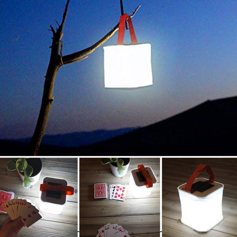 Solar-Powered LED Camping Lantern – Portable and Foldable Lamp for Outdoor Activities
