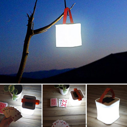 Solar-Powered LED Camping Lantern – Portable and Foldable Lamp for Outdoor Activities