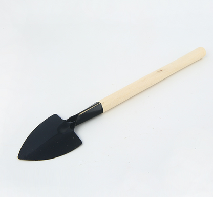 3-piece garden tool set with wooden handles – shovel, rake, and hoe for efficient gardening