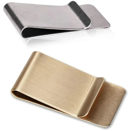 Premium Stainless Steel Money Clip & Card Holder – Elegant Set of 2 for Stylish Storage