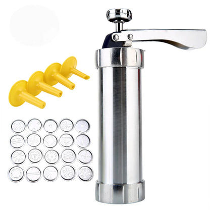 Stainless Steel Cookie Press with Creative Attachments for Cookies and Pastries