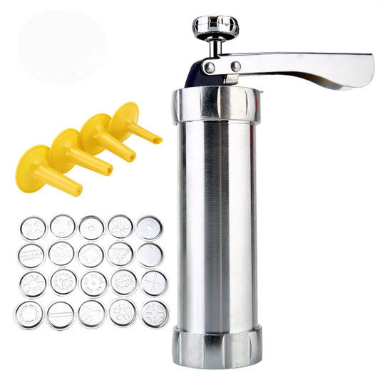 Stainless Steel Cookie Press with Creative Attachments for Cookies and Pastries
